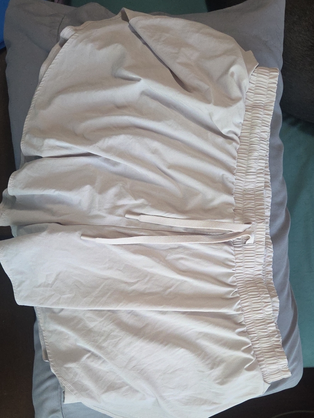 all in motion Cream Elastic-Waist Athletic Shorts